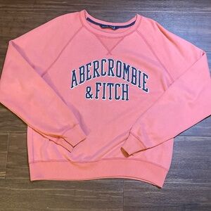 medium, hot pink, abercrombie & fitch crew neck